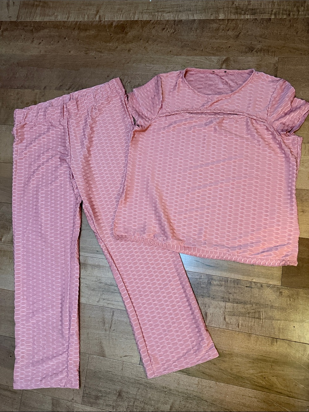 Women's Pink Two-Piece Set size large